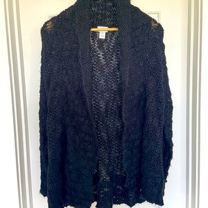 Maternity Cardigan. Black Knit. Size Large